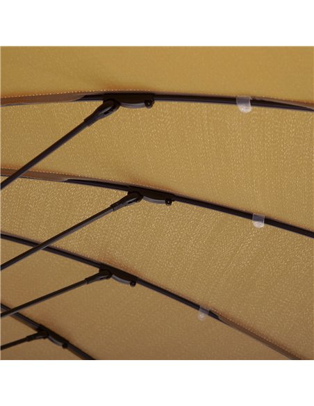 Outsunny 3(m) Cantilever Shanghai Parasol Garden Hanging Banana Sun Umbrella with Crank Handle, 18 Sturdy Ribs and Cross Base, B - pic 49182 | FastDaddyshop