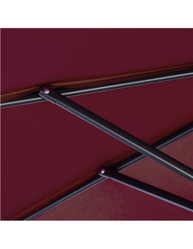 Outsunny 3 meter Cantilever Umbrella Garden Banana Parasol Patio Hanging Sun Shade Wine Red 84D-037WR