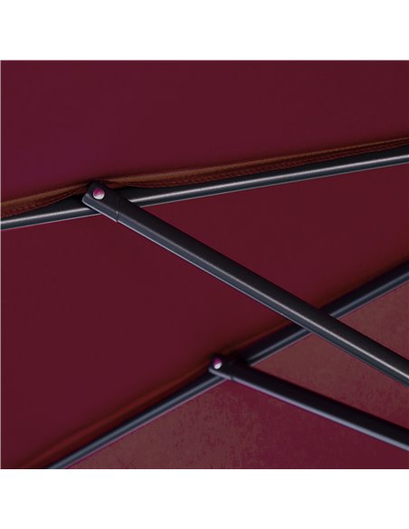 Outsunny 3 meter Cantilever Umbrella Garden Banana Parasol Patio Hanging Sun Shade Wine Red 84D-037WR - pic 49226 | FastDaddyshop