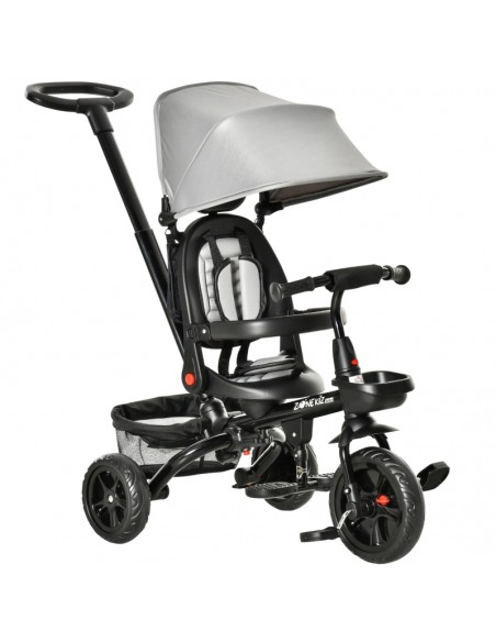 HOMCOM 4 in 1 Baby Tricycle Toddler Stroller Foldable Pedal Tricycle w/ Reversible Angle Adjustable Seat Removable for 1-5 Years - pic 4924 | FastDaddyshop