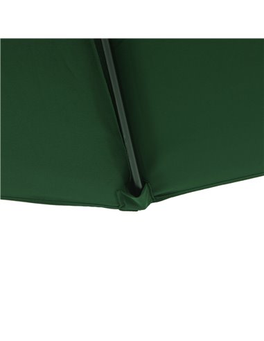 Outsunny 3(m) Half Parasol Semi Round Umbrella Patio Metal Frame Crank Handle for Balcony-- NO BASE INCLUDED, Green 84D-008GN