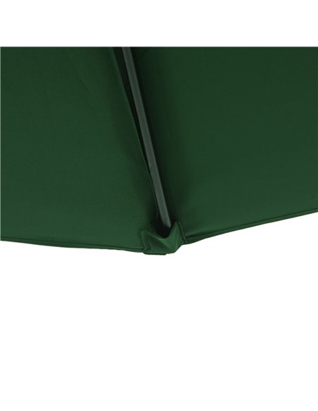 Outsunny 3(m) Half Parasol Semi Round Umbrella Patio Metal Frame Crank Handle for Balcony-- NO BASE INCLUDED, Green 84D-008GN - pic 49253 | FastDaddyshop
