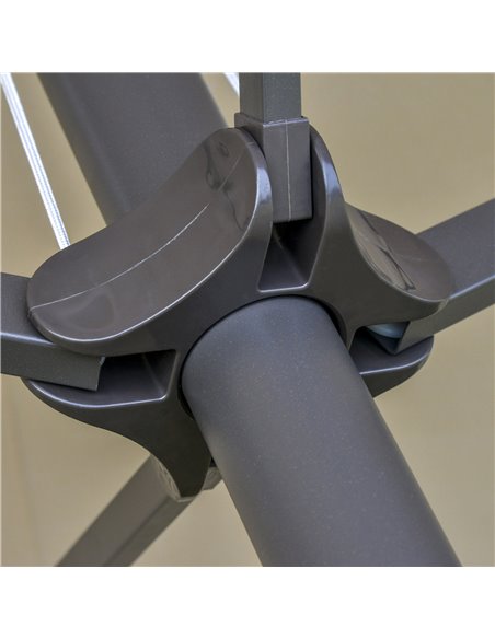 Outsunny 4.6m Garden Parasol Double-Sided Sun Umbrella Patio Market Shelter Canopy Shade Outdoor with Cross Base – Khaki 84D-031 - pic 49271 | FastDaddyshop