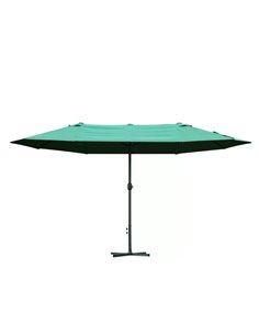 Outsunny 4.6m Garden Parasol Double-Sided Sun Umbrella, Dark Green 84D-031V02