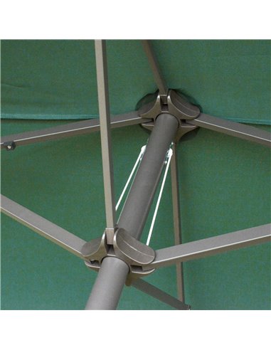 Outsunny 4.6m Garden Parasol Double-Sided Sun Umbrella Patio Market Shelter Canopy Shade Outdoor Dark Green 84D-031V02