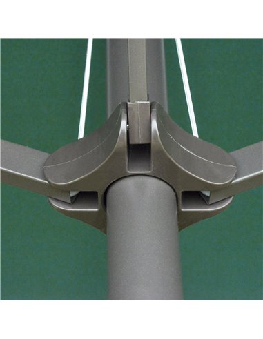 Outsunny 4.6m Garden Parasol Double-Sided Sun Umbrella Patio Market Shelter Canopy Shade Outdoor Dark Green 84D-031V02