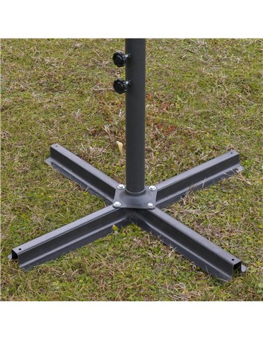 Outsunny 4.6m Garden Parasol Double-Sided Sun Umbrella Patio Market Shelter Canopy Shade Outdoor Wine Red 84D-031V02WR