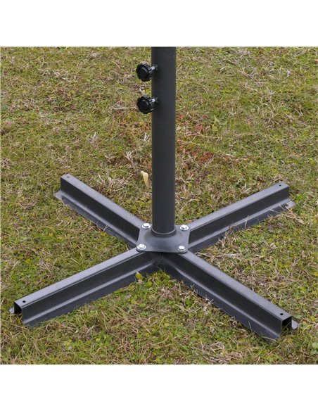 Outsunny 4.6m Garden Parasol Double-Sided Sun Umbrella Patio Market Shelter Canopy Shade Outdoor Wine Red 84D-031V02WR - pic 49289 | FastDaddyshop