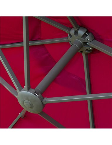Outsunny 4.6m Garden Parasol Double-Sided Sun Umbrella Patio Market Shelter Canopy Shade Outdoor Wine Red 84D-031V02WR