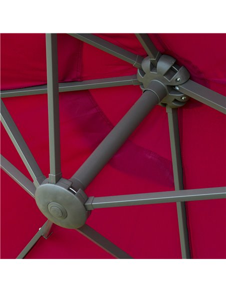 Outsunny 4.6m Garden Parasol Double-Sided Sun Umbrella Patio Market Shelter Canopy Shade Outdoor Wine Red 84D-031V02WR - pic 49290 | FastDaddyshop