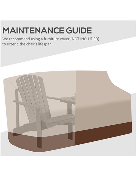 Outsunny Wooden Outdoor Double Adirondack Chairs Loveseat w/ Center Table and Umbrella Hole, Garden Patio Furniture for Lounging - pic 49299 | FastDaddyshop