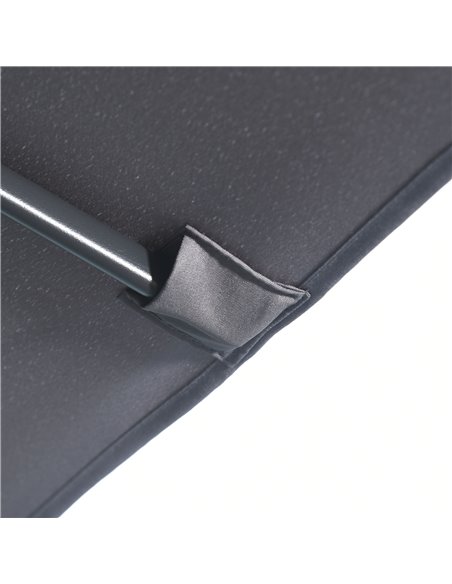 Outsunny Balcony Half Parasol Semi Round Umbrella Patio Crank Handle (2.3m, Grey)- NO BASE INCLUDED 84D-074GY - pic 49317 | FastDaddyshop