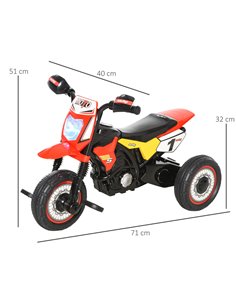 HOMCOM Toddlers 3-Wheel PP Ride On Pedal Trike Red 2