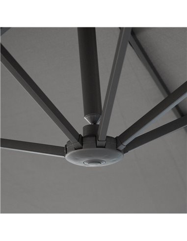 Outsunny 4.6m Garden Parasol Double-Sided Sun Umbrella Patio Market Shelter Canopy Shade Outdoor with Cross Base – Grey 84D-030V