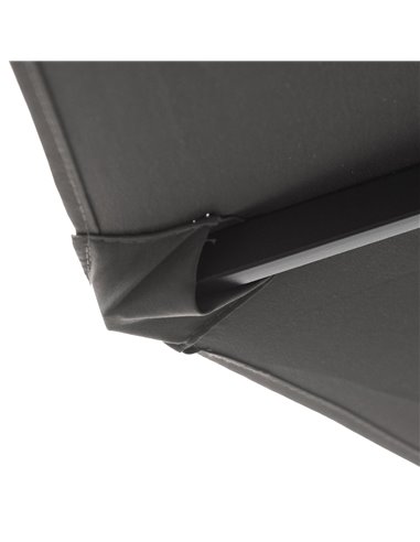 Outsunny 4.6m Garden Parasol Double-Sided Sun Umbrella Patio Market Shelter Canopy Shade Outdoor with Cross Base – Grey 84D-030V