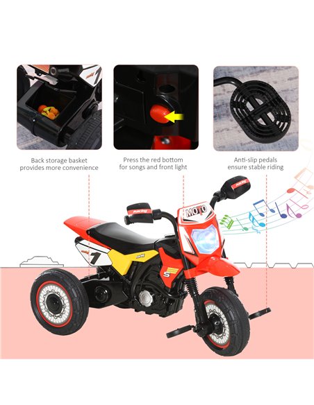 HOMCOM Toddlers 3-Wheel PP Ride On Pedal Trike Red - pic 4933 | FastDaddyshop