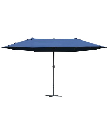 Outsunny 4.6m Garden Parasol Double-Sided Sun Umbrella, Blue 84D-031V02BU - pic 49336 | FastDaddyshop