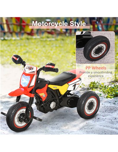 HOMCOM Toddlers 3-Wheel PP Ride On Pedal Trike Red
