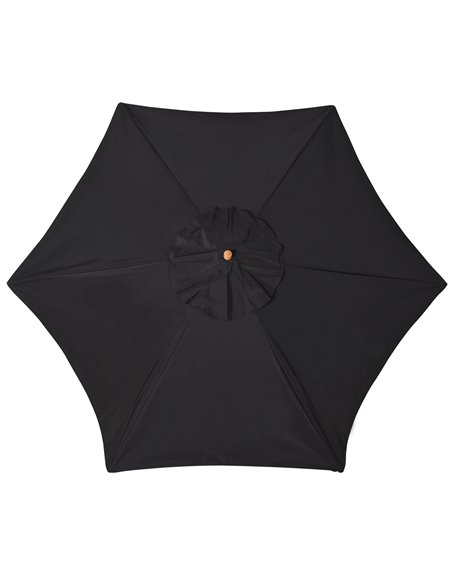 Outsunny 2.5m Wood Garden Parasol Sun Shade Patio Outdoor Wooden Umbrella Canopy Black 84D-056BK - pic 49351 | FastDaddyshop