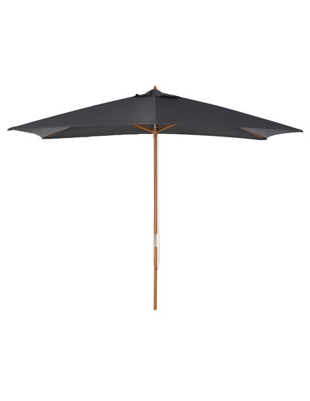 Outsunny 2 x 3m Wooden Garden Parasol Umbrella, Dark Grey, 84D-057CG - pic 49354 | FastDaddyshop