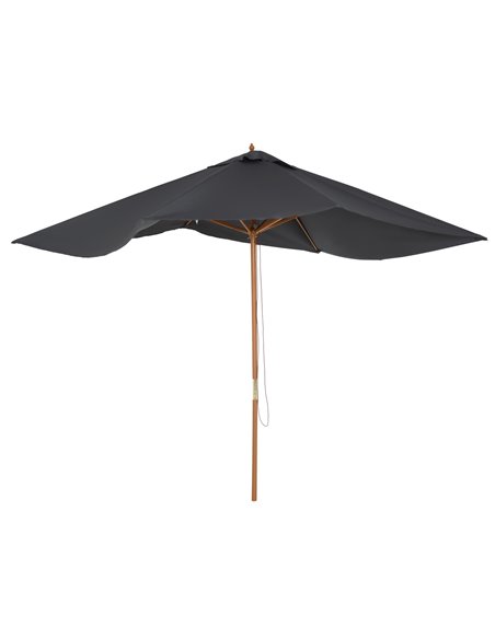 Outsunny Wooden Garden Parasol Umbrella Outdoor Sun Shade Canopy, Dark Grey，2 x 3m 84D-057CG - pic 49362 | FastDaddyshop