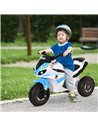 HOMCOM Kids Ride-On Police Bike 3-Wheel Vehicle w/ Music Lights Safe Seat Handlebars Toddler NO POWER Child Learning Fun Develop