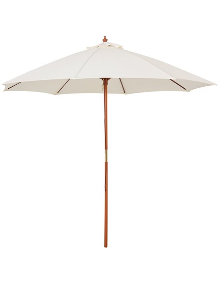 Outsunny 2.5m Wood Garden Parasol with Top Vent, Cream White 84D-097CW - pic 49390 | FastDaddyshop