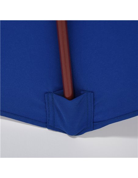 Outsunny 2.5m Wood Garden Parasol Sun Shade Patio Outdoor Market Umbrella Canopy with Top Vent, Blue 84D-097BU - pic 49416 | FastDaddyshop