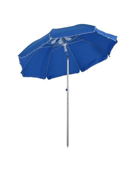 Outsunny Arc. 1.9m Beach Umbrella with Carry Bag Blue 84D-092BU - pic 49417 | FastDaddyshop