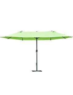 Outsunny 4.6m Garden Parasol Double-Sided Sun Umbrella, Green 84D-031V02GN