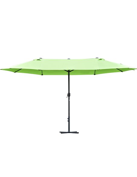Outsunny 4.6m Garden Parasol Double-Sided Sun Umbrella, Green 84D-031V02GN - pic 49426 | FastDaddyshop