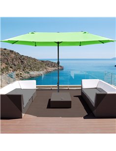 Outsunny 4.6m Garden Parasol Double-Sided Sun Umbrella, Green 84D-031V02GN 2
