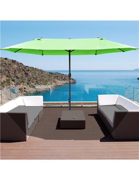 Outsunny 4.6m Garden Parasol Double-Sided Sun Umbrella, Green 84D-031V02GN - pic 49427 | FastDaddyshop