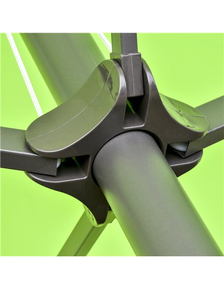 Outsunny 4.6m Garden Parasol Double-Sided Sun Umbrella Patio Market Shelter Canopy Shade Outdoor with Cross Base – Green 84D-031 - pic 49432 | FastDaddyshop