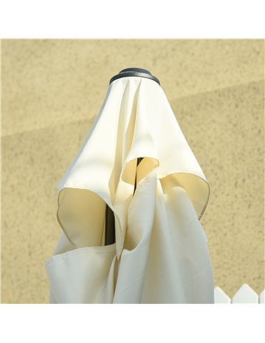 Outsunny 3 x 2M Sun Parasols Umbrellas Garden Patio Tilt Sun Shade Outdoor Canopy Crank Aluminium, Beige 84D-126BG