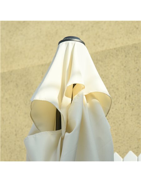 Outsunny 3 x 2M Sun Parasols Umbrellas Garden Patio Tilt Sun Shade Outdoor Canopy Crank Aluminium, Beige 84D-126BG - pic 49497 | FastDaddyshop