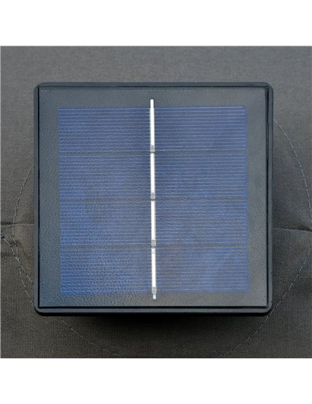 Outsunny 4.4m Double-Sided Sun Umbrella Garden Parasol Patio Sun Shade Outdoor with LED Solar Light , Dark Grey 84D-106CG - pic 49515 | FastDaddyshop