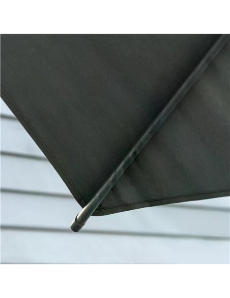 Outsunny 3 x 2m Garden Parasol Patio Sun Umbrella Canopy Rectangular Sun Shade Aluminium Crank Tilt Mechanism, Dark Grey 84D-126 - pic 49532 | FastDaddyshop