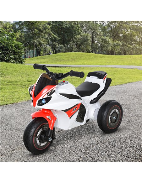 HOMCOM Kids Ride-On Police Bike 3-Wheel Vehicle w/ Music Lights Safe Seat Handlebars Toddler Child Learning Fun Development 18-3 - pic 4955 | FastDaddyshop