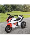 HOMCOM Kids Ride-On Police Bike 3-Wheel Vehicle w/ Music Lights Safe Seat Handlebars Toddler Child Learning Fun Development 18-3