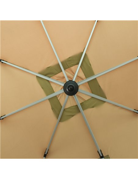 Outsunny 3 x 3(m) Cantilever Roma Parasol with Aluminum Frame Crank & Tilt, 360°Rotating Garden Umbrella 250g Polyester SunShade - pic 49559 | FastDaddyshop