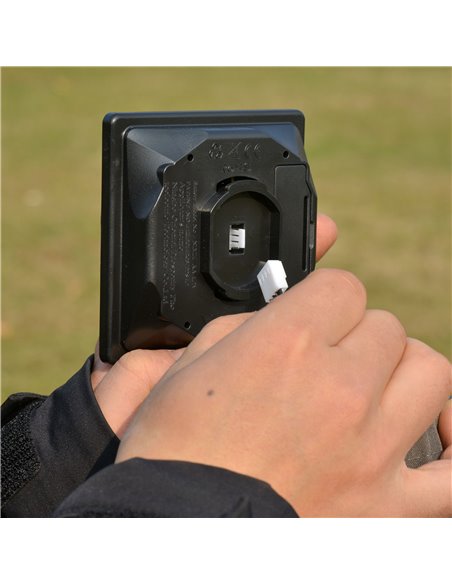 Outsunny 2.7m Garden Parasol Sun Umbrella Patio Summer Shelter w/ LED Solar Light, Angled Canopy, Vent, Crank Tilt, Blue 84D-105 - pic 49577 | FastDaddyshop