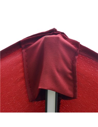 Outsunny 2.7m Garden Parasol Sun Umbrella Patio Summer Shelter w/ LED Solar Light, Angled Canopy, Vent, Crank Tilt, Red 84D-105W