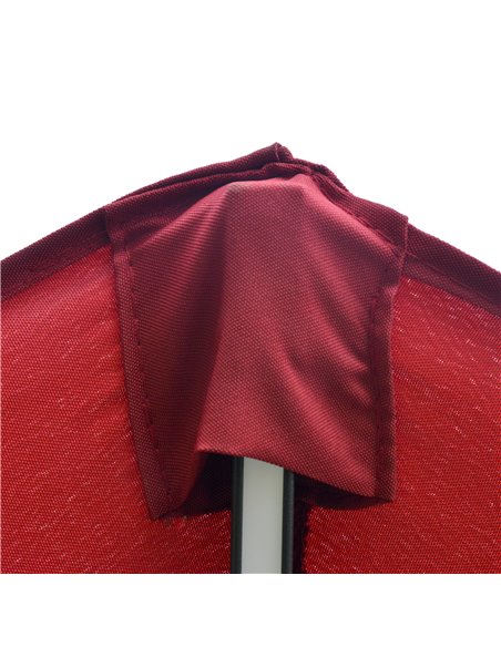 Outsunny 2.7m Garden Parasol Sun Umbrella Patio Summer Shelter w/ LED Solar Light, Angled Canopy, Vent, Crank Tilt, Red 84D-105W - pic 49586 | FastDaddyshop