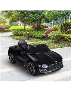 HOMCOM Kids Electric Car 6V Battery PP Licensed Bentley Ride On Toys Black 2