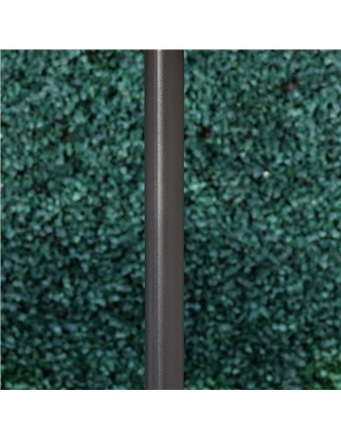 Outsunny Garden 24 LED Light Parasol Outdoor Tilt Sun Umbrella Patio Club Party Event Manual Sun Shade w/ Hand Crank Grey 840-12
