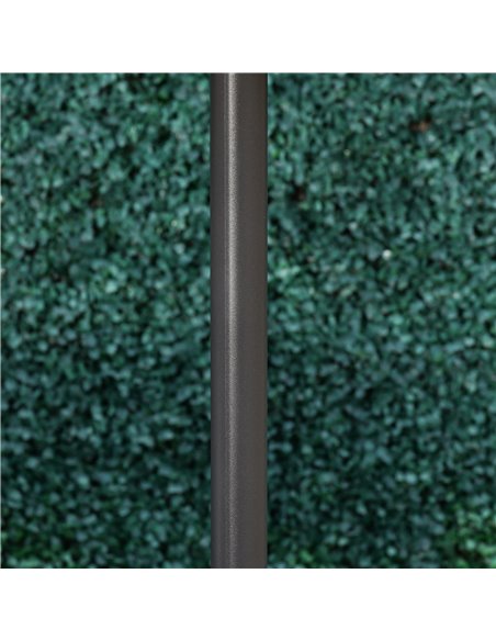 Outsunny Garden 24 LED Light Parasol Outdoor Tilt Sun Umbrella Patio Club Party Event Manual Sun Shade w/ Hand Crank Grey 840-12 - pic 49650 | FastDaddyshop