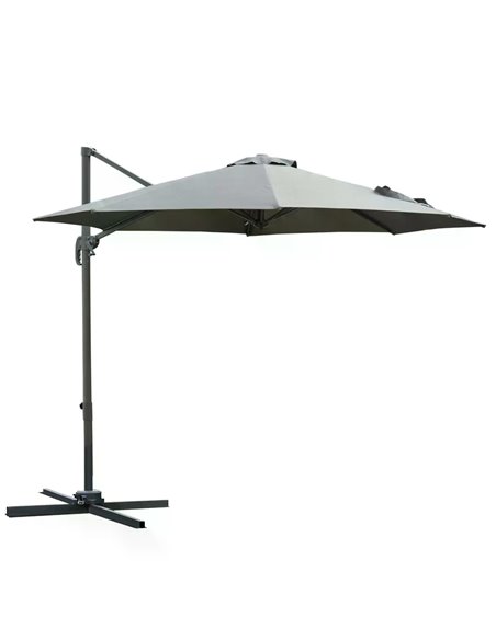 Outsunny 3(m) Patio Offset Parasol Roma Umbrella Cantilever, Dark Grey 84D-065CG - pic 49651 | FastDaddyshop
