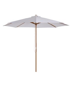 Outsunny 3(m) Fir Wooden Parasol Garden Umbrella, Cream White 01-0244