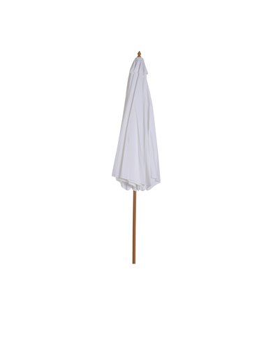 Outsunny 3(m) Fir Wooden Parasol Garden Umbrellas 8 Ribs Bamboo Sun Shade Patio Outdoor Umbrella Canopy, Cream White 01-0244